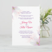 Tweetalige Vietnamese uitnodiging Cherry Blossom (Staand voorkant)