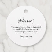 Tweetalige welkomstlabeltjes bedankjes labels (Voorkant)