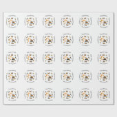 Tweetalige witte bouwjongen Verjaardag Cadeaupapier (Vlak)