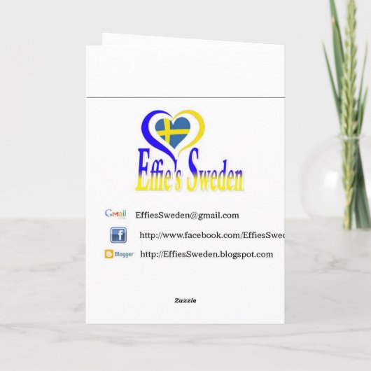 Tweetalige Zweeds & Engels Verjaardag Kaart (Achterkant)