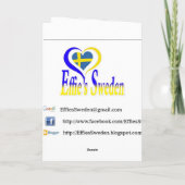 Tweetalige Zweedse en Engelse sympathiekaart Kaart (Achterkant)