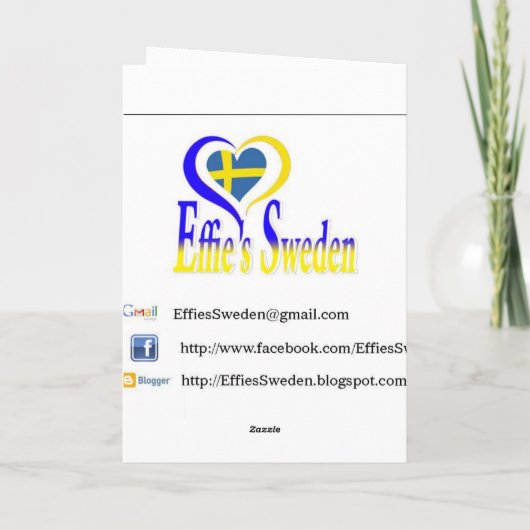 Tweetalige Zweedse en Engelse sympathiekaart Kaart (Achterkant)