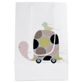 Tweeter op een schildpad medium cadeauzakje (Achterkant)