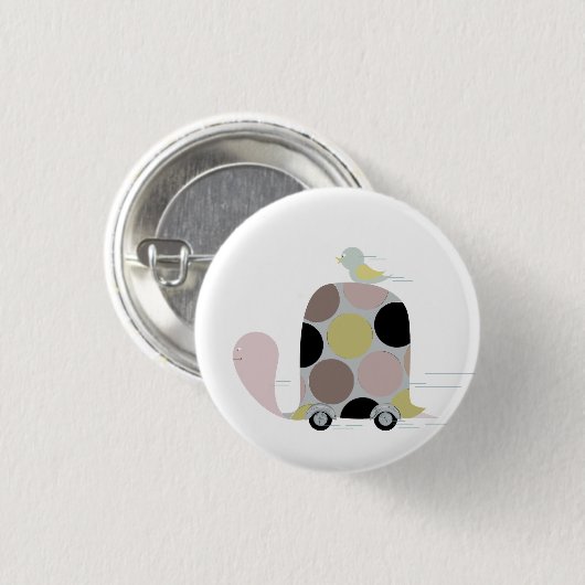 Tweeter op een schildpad ronde button 3,2 cm (Voorkant /achterkant)