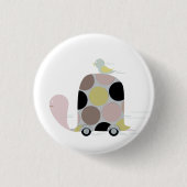 Tweeter op een schildpad ronde button 3,2 cm (Voorkant)