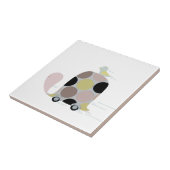 Tweeter op een Turtle Stone Coaster Tegeltje (Zijkant)