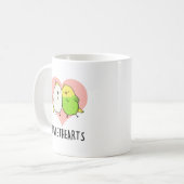 Tweethearts Funny Tortelduifjes Pun Koffiemok (Voorkant links)