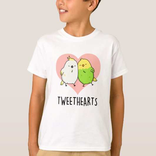 Tweethearts Funny Tortelduifjes Pun T-shirt (Voorkant)