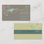 Tweeting Blue Bird/Marketing Business Visitekaartje (Voorkant / Achterkant)