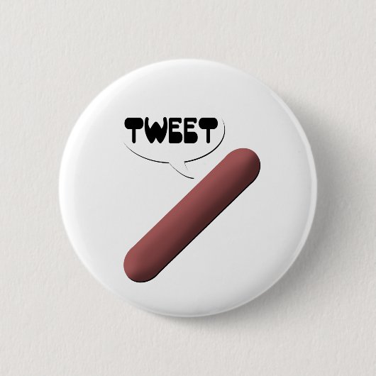 Tweeting Weenie Ronde Button 5,7 Cm (Voorkant)