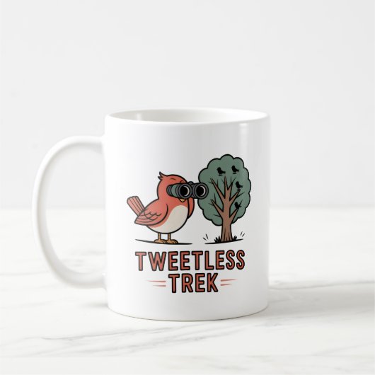 Tweetless Trek Mug – Funny Birdwatching Gift Koffiemok (Links)