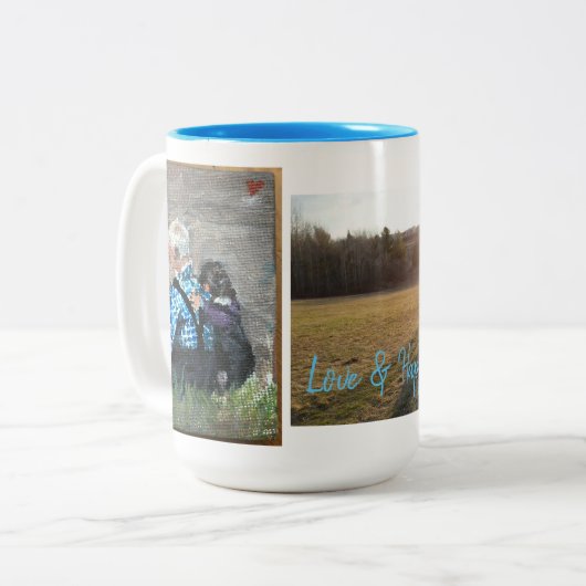 Tweetone Mok, 444 ml Tweekleurige Koffiemok (Voorkant links)