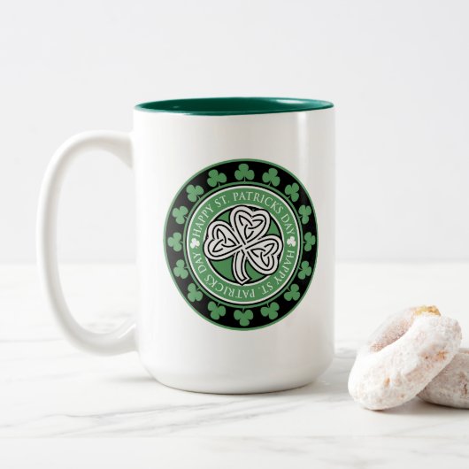 tweetone St. Patrick's Day Mok 15 oz (Met donut)
