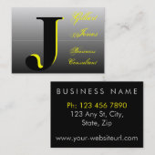 Tweetonig monogram visitekaartje (Voorkant / Achterkant)