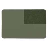 Tweetonig mosgroene magneet met textuurblok (Horizontaal)
