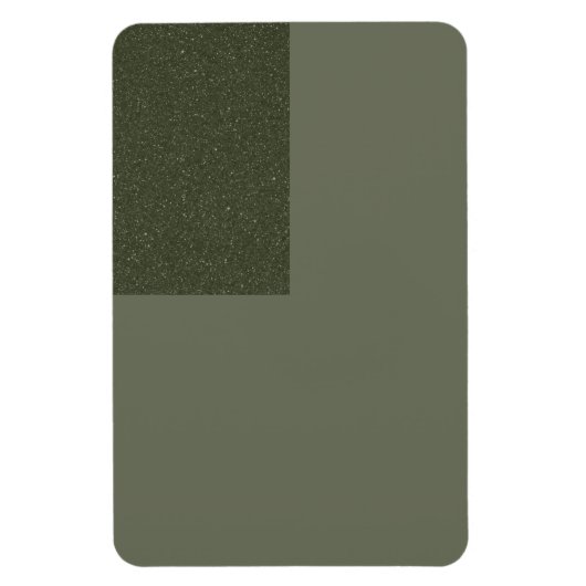 Tweetonig mosgroene magneet met textuurblok (Verticaal)