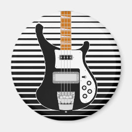 Tweetonige Black & White elektrische basgitaar Magneet