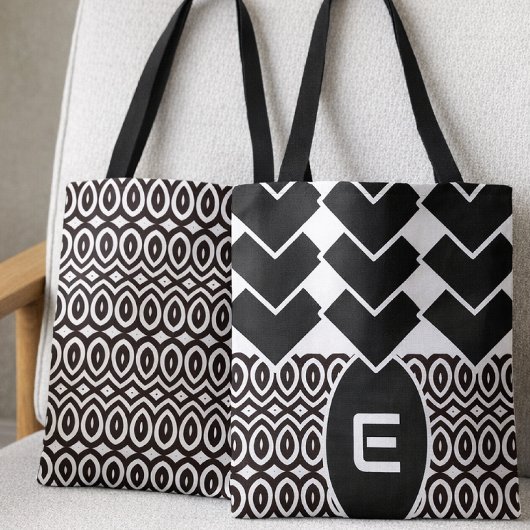 Tweetonige Chevron En Traandrop Tote Bag