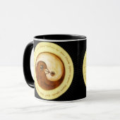 Tweetonige gestileerde mok Yin Yang vredesduiven (Voorkant links)