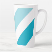 Tweetonige gestreepte latte-Mok Latte Mok (Rechts)