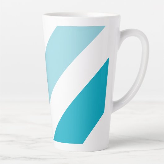 Tweetonige gestreepte latte-Mok Latte Mok (Rechts)