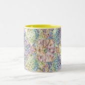 Tweetonige glimlachende Kind Tweekleurige Koffiemok (Center)