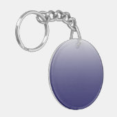 Tweetonige gradiënt ombre marvy blue sleutelhanger (Voorkant Links)