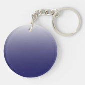 Tweetonige gradiënt ombre marvy blue sleutelhanger (Achterkant)