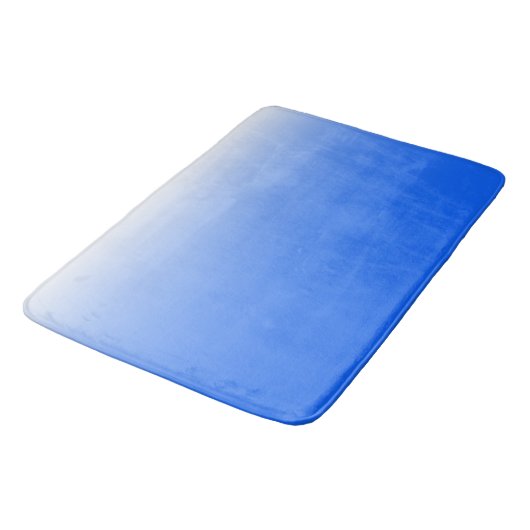 Tweetonige gradiëntombre elektrisch blauw badmat (Gekanteld)