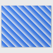 Tweetonige gradiëntombre elektrisch blauw cadeaupapier (Vlak)