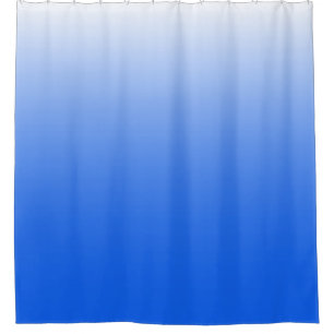 Tweetonige gradiëntombre elektrisch blauw douchegordijn
