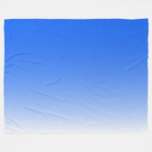 Tweetonige gradiëntombre elektrisch blauw fleece deken (Voorkant (Horizontaal))