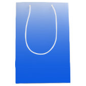 Tweetonige gradiëntombre elektrisch blauw medium cadeauzakje (Voorkant)