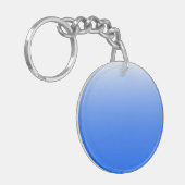 Tweetonige gradiëntombre elektrisch blauw sleutelhanger (Voorkant Links)