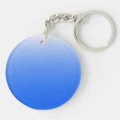 Tweetonige gradiëntombre elektrisch blauw sleutelhanger (Achterkant)