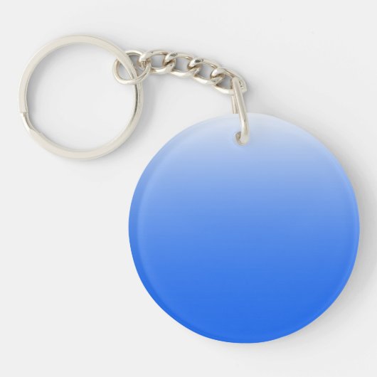 Tweetonige gradiëntombre elektrisch blauw sleutelhanger (Voorkant)