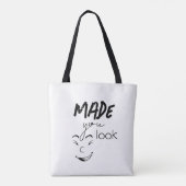 Tweetonige grappige snarky Canvas tas (Achterkant)