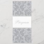 Tweetonige grijze weddenschapsprogramma's programmakaart (Achterkant)