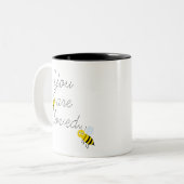 Tweetonige jij bent geliefde honingbijen Mok (Voorkant links)