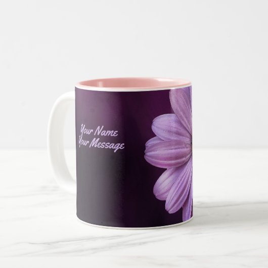 Tweetonige mok bloem (Voorkant links)