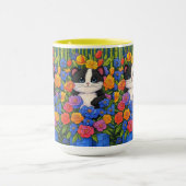 Tweetonige Mok, bloemenbekers Mok (Midden)