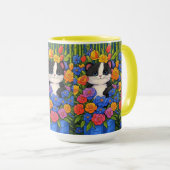 Tweetonige Mok, bloemenbekers Mok (Voorkant rechts)