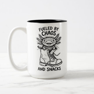 Tweetonige mok Chaotische Axolotl Grappige Snack C