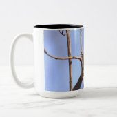 Tweetonige mok met afbeelding van een getufte titm (Links)