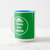 Tweetonige Mok - Voeg Afbeelding toe 15 oz Wit Lic (Voorkant links)