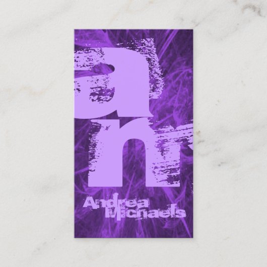 Tweetonige Monogram Visitekaartje (Voorkant)