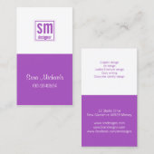 Tweetonige Monogram Visitekaartje (Voorkant / Achterkant)