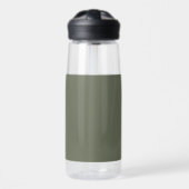 tweetonige mos groene waterfles (Voorkant)