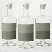 Tweetonige Moss Green Bottle Label –  Likeurfles Etiket (Flessen)
