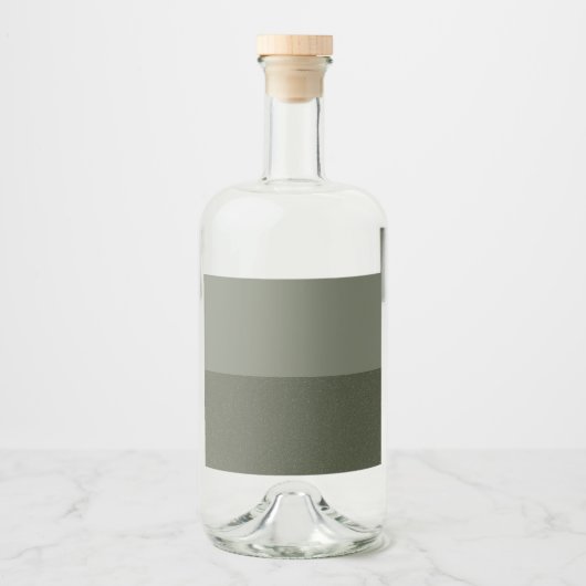 Tweetonige Moss Green Bottle Label –  Likeurfles Etiket (Voorkant)